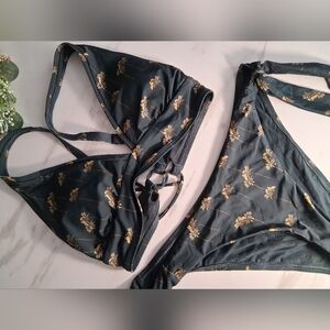 Palm Print Bikini Set